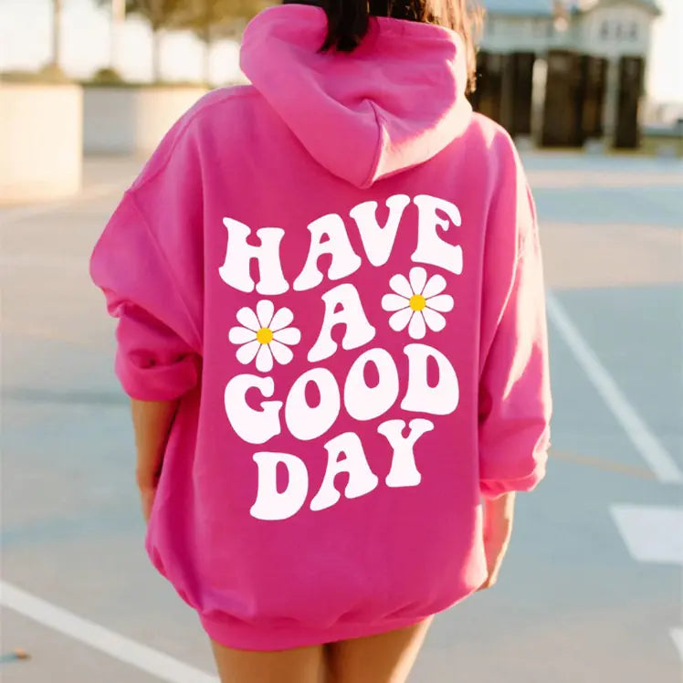 Flower Print Casual Hoodie for Men and Women