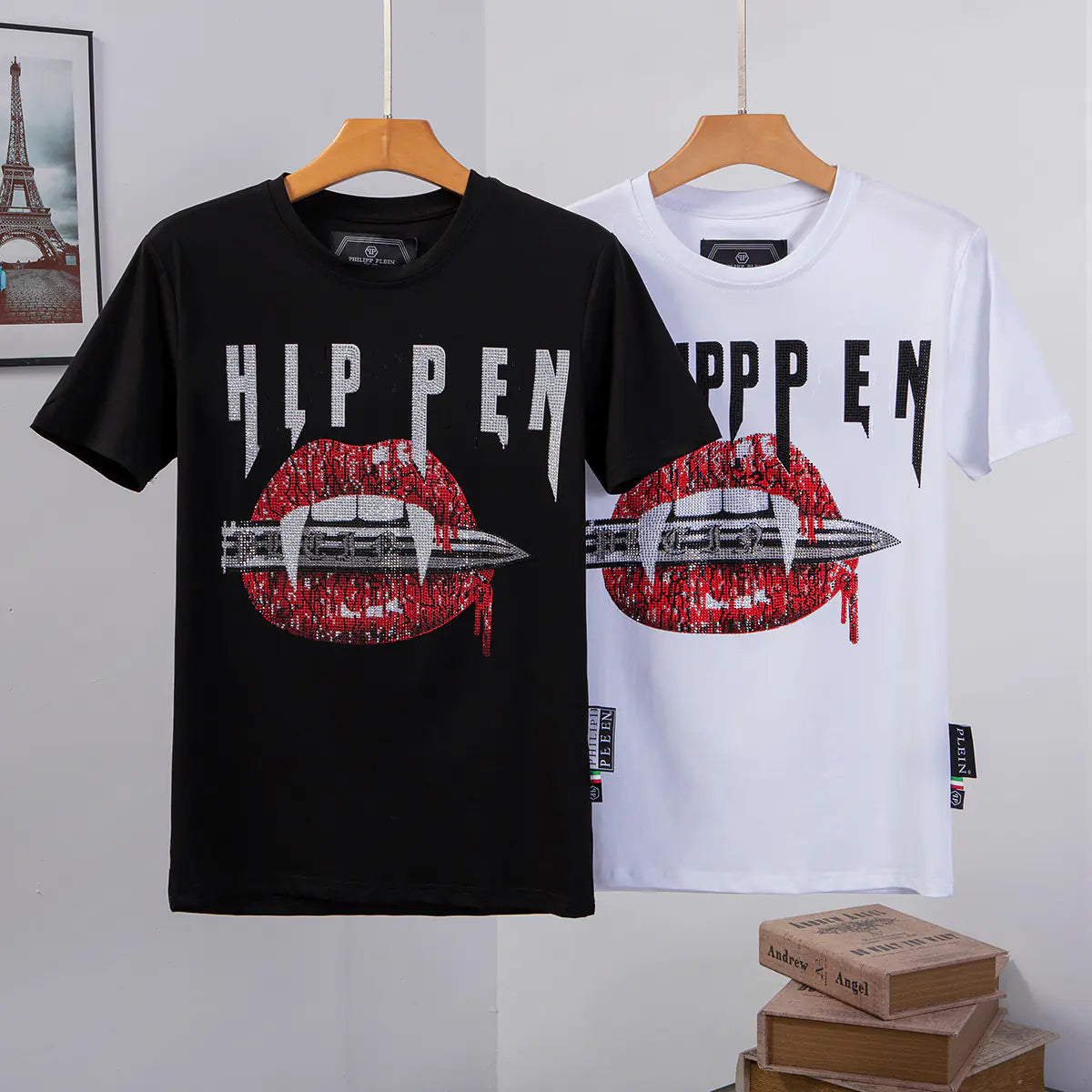 Trendy Philip Plein Skull Print Short Sleeve T-Shirt