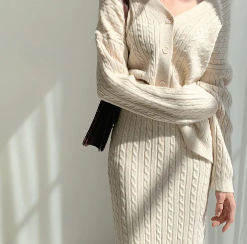 Women's Fashionable Knitted Sweater Dress