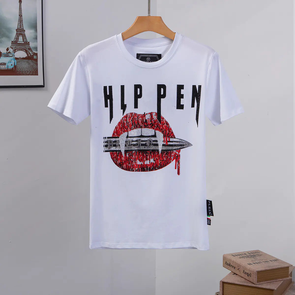 Trendy Philip Plein Skull Print Short Sleeve T-Shirt