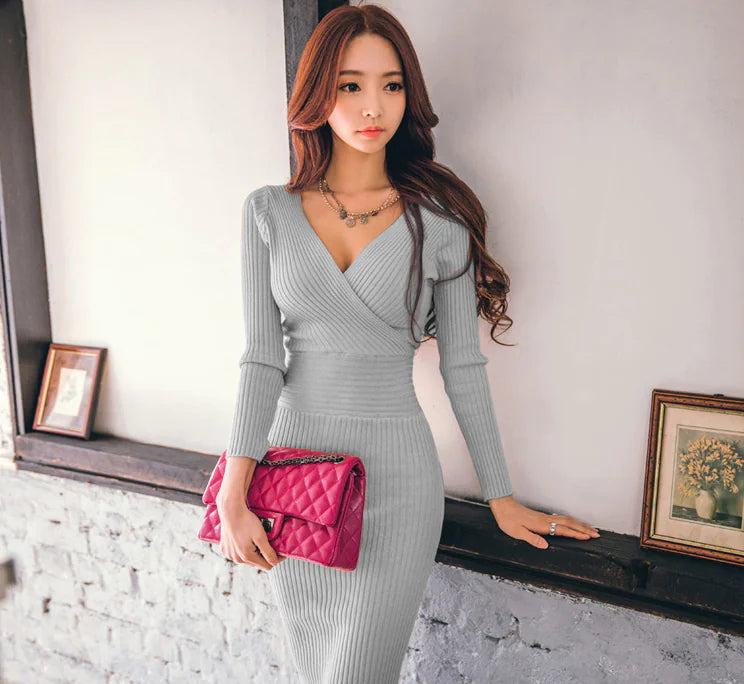 Knitted Sweater Dress, Women's Knit Dress