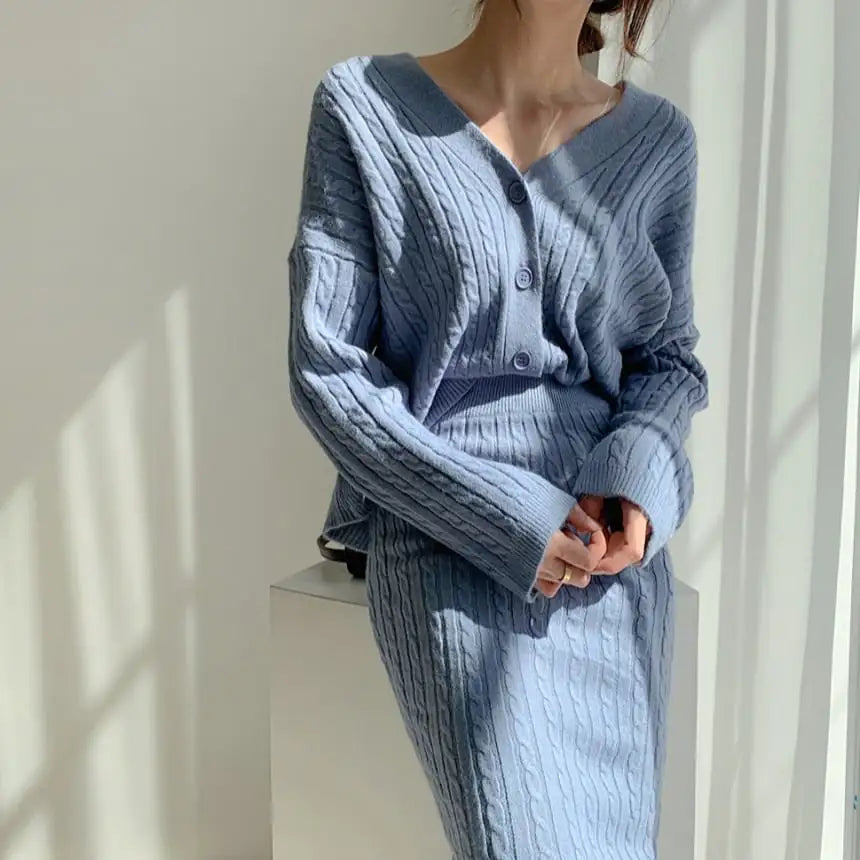 Women's Fashionable Knitted Sweater Dress