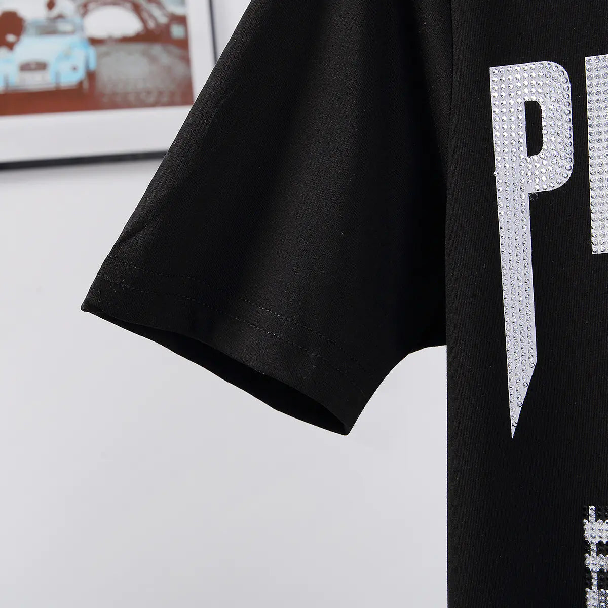 Trendy Philip Plein Skull Print Short Sleeve T-Shirt