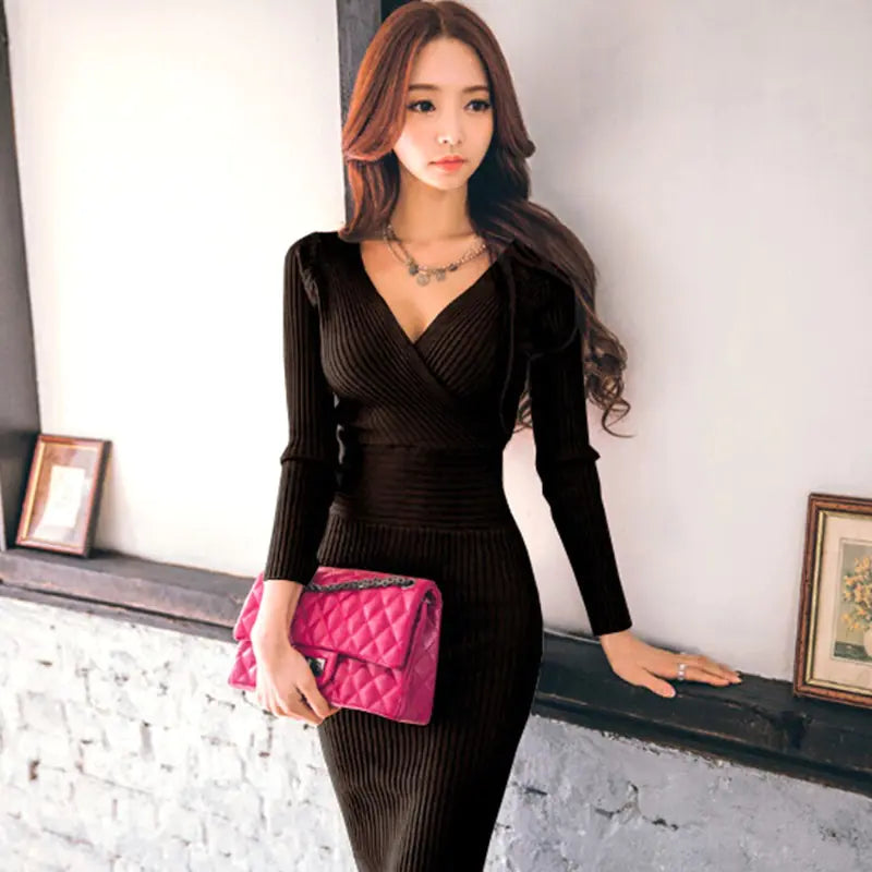Knitted Sweater Dress, Women's Knit Dress