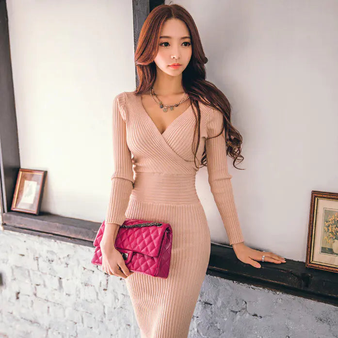 Knitted Sweater Dress, Women's Knit Dress