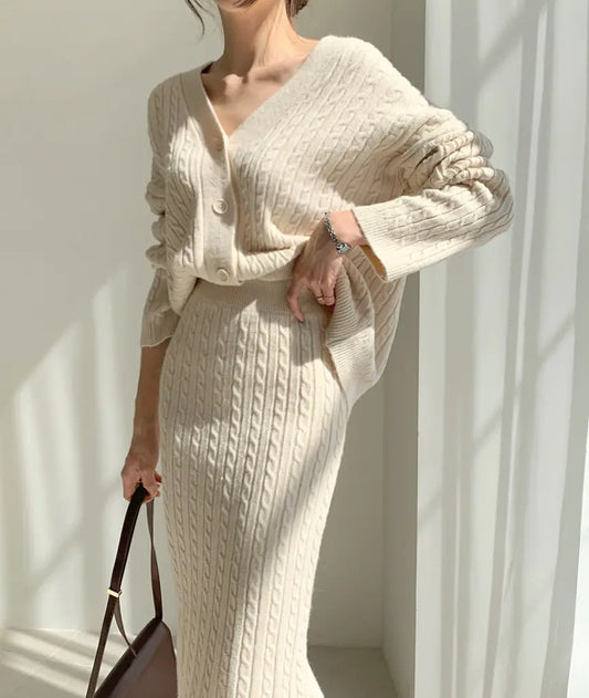 Women's Fashionable Knitted Sweater Dress