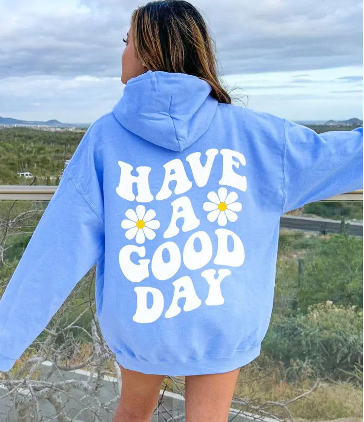 Flower Print Casual Hoodie for Men and Women
