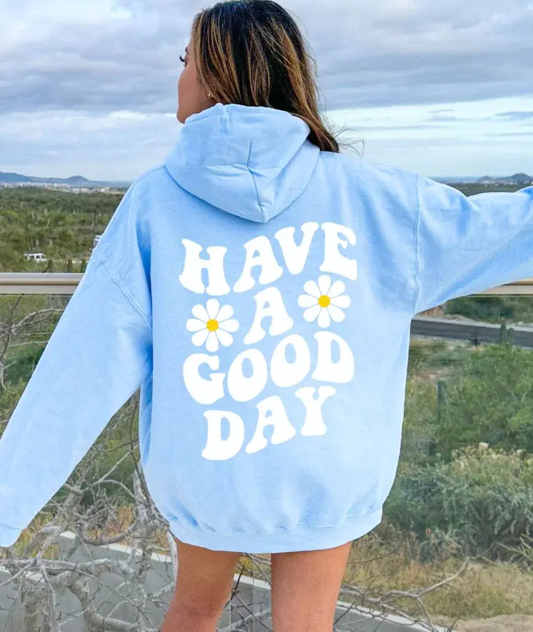Flower Print Casual Hoodie for Men and Women